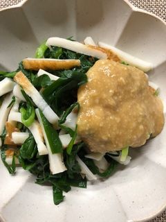 にらとちくわの辛子酢味噌かけ-レシピのメイン写真