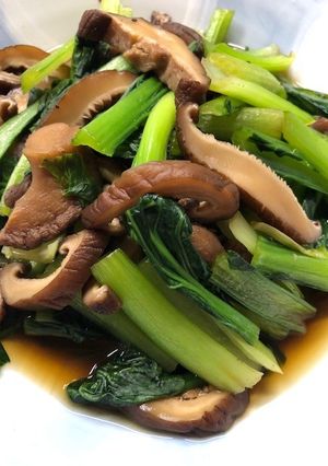 小松菜と干し椎茸の煮物-レシピのメイン写真