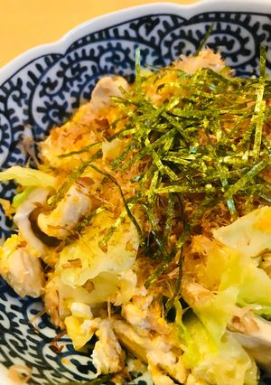 鶏肉と春キャベツの玉とじ野菜炒め-レシピのメイン写真