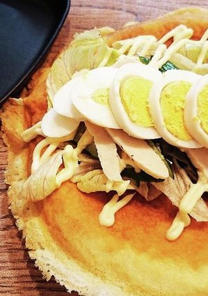 枝豆ポタージュを使ったサラダクレープ-レシピのメイン写真