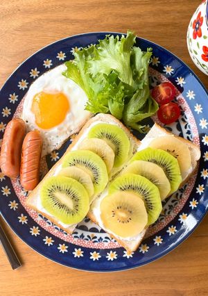 【ワンプレート朝食】キウイオープンサンド-レシピのメイン写真