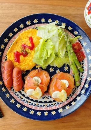 【ワンプレート朝食】サーモンブルスケッタ-レシピのメイン写真