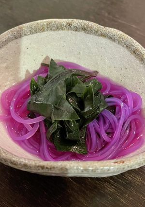 やっぱウマ！金時草でおひたし＆酢の物-レシピのメイン写真