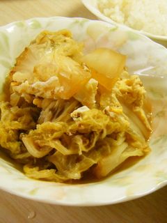 簡単かつお出汁の 白菜のたまごとじ-レシピのメイン写真