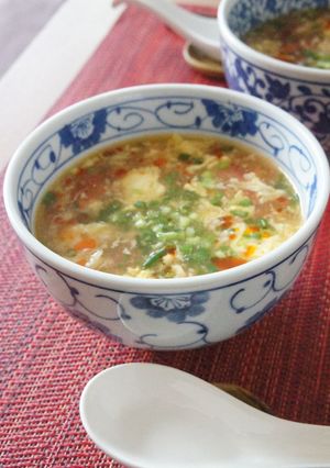 トマトと豚ひき肉で＊さっぱり酸辣湯-レシピのメイン写真