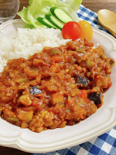 レンジで簡単!夏野菜たっぷりキーマカレー-レシピのメイン写真