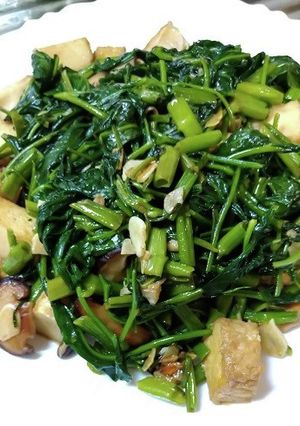 空心菜の炒め物（タイ風）-レシピのメイン写真