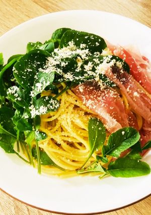 ルッコラと生ハムのオイルパスタ-レシピのメイン写真