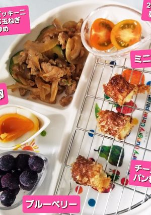しめじズッキーニ玉ねぎひき肉しょうが焼き-レシピのメイン写真