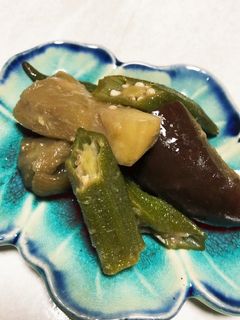 ナスとオクラのレンジで煮浸し-レシピのメイン写真
