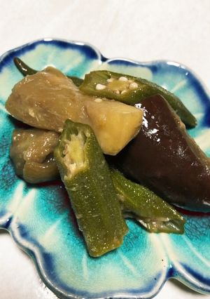 ナスとオクラのレンジで煮浸し-レシピのメイン写真