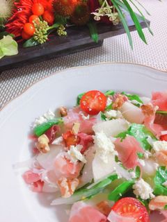 梨と柿のサラダ-レシピのメイン写真