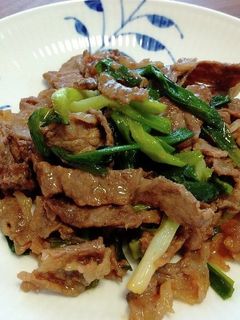 牛肉と青ネギの焼肉タレ煮込み-レシピのメイン写真
