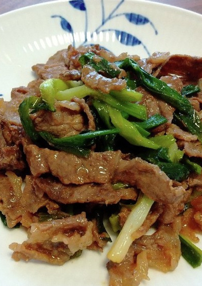 牛肉と青ネギの焼肉タレ煮込み-レシピのメイン写真