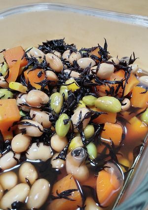 枝豆・とうもろこしでひじきの煮物-レシピのメイン写真