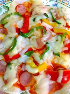 野菜たっぷりギョーザの皮deピザ-レシピのメイン写真