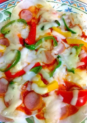 野菜たっぷりギョーザの皮deピザ-レシピのメイン写真