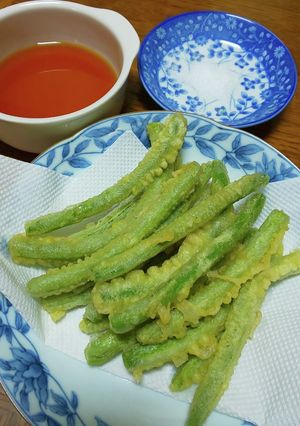 いんげんは天ぷらが一番です-レシピのメイン写真