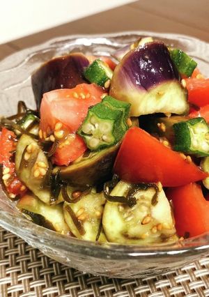 ナスとトマトの塩昆布和え-レシピのメイン写真