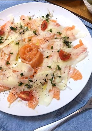 サーモンとチーズのカルパッチョおもてなし-レシピのメイン写真