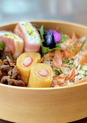 わっぱ弁当＊塩鮭と大葉の混ぜごはん-レシピのメイン写真