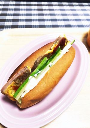 ベビーハムと卵のドックパン-レシピのメイン写真