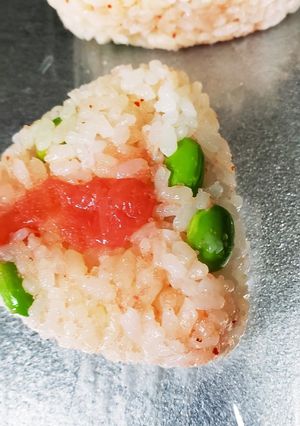 大人のおにぎり♪辛子明太子と枝豆-レシピのメイン写真