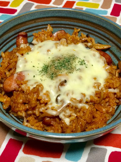 超簡単☆濃厚!ピザ風オレガノ炒飯♪♪♪-レシピのメイン写真