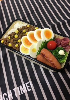 男子高校生弁当6/14キーマカレー弁当-レシピのメイン写真