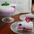 3層のブルーベリーヨーグルトケーキ
