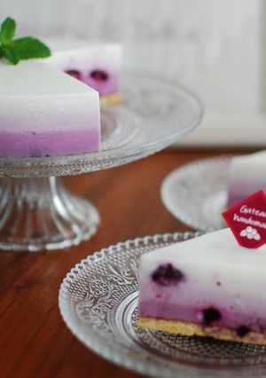 3層のブルーベリーヨーグルトケーキ-レシピのメイン写真