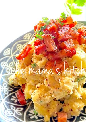 厚切りベーコン❤黒胡椒のポテトサラダஐஃ-レシピのメイン写真
