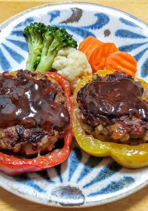 パプリカの肉詰め-レシピのメイン写真