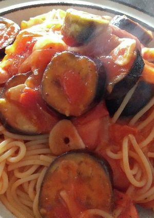 なすとトマトのパスタ-レシピのメイン写真