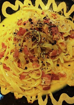 卵黄でつくるカルボナーラ-レシピのメイン写真