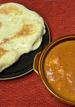 バターチキンカレーと手作りナン-レシピのメイン写真