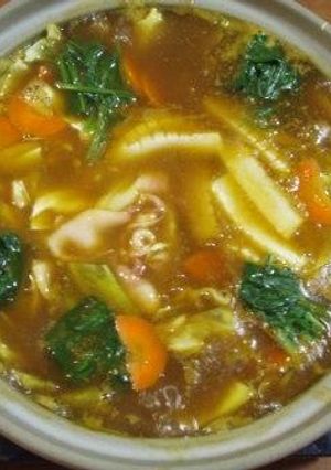 冷蔵庫の残り物で~カレー鍋-レシピのメイン写真