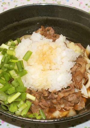 鬼おろし肉ぶっかけうどん-レシピのメイン写真