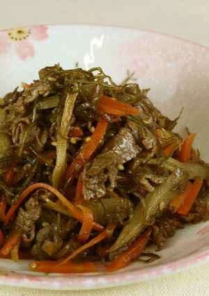 刻み昆布と牛肉の金平ごぼう-レシピのメイン写真