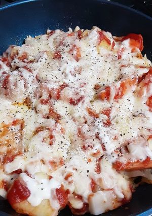 餃子アレンジ(チルド餃子でピザ)-レシピのメイン写真