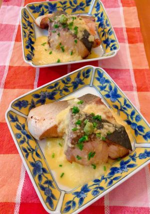 鰤のわさびしょうゆ焼きとろろかけ-レシピのメイン写真