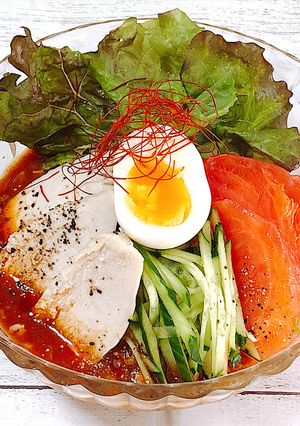 トマトの酸辣湯風冷やし中華-レシピのメイン写真