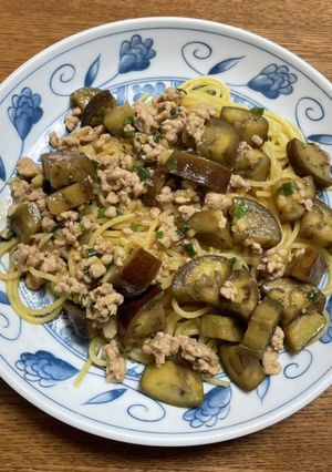 麻婆茄子パスタ-レシピのメイン写真