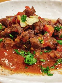 牛マメ(腎臓)のトマト炒め-レシピのメイン写真