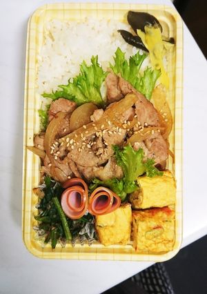 【夫婦弁当67】豚の生姜焼きと玉子焼-レシピのメイン写真