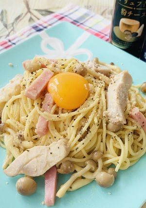 タンパク質祭り☆de カルボナーラ♪-レシピのメイン写真