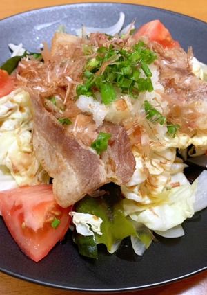 簡単ヘルシー☆豚バラキャベツのポン酢かけ-レシピのメイン写真