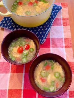 ミニトマトのお味噌汁-レシピのメイン写真