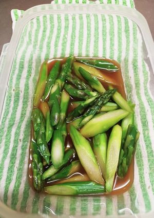 お弁当に♪アスパラめんつゆワサビ漬け-レシピのメイン写真