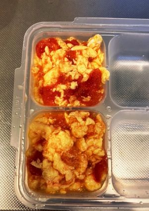 【離乳食後期】トマトと卵のソテー-レシピのメイン写真